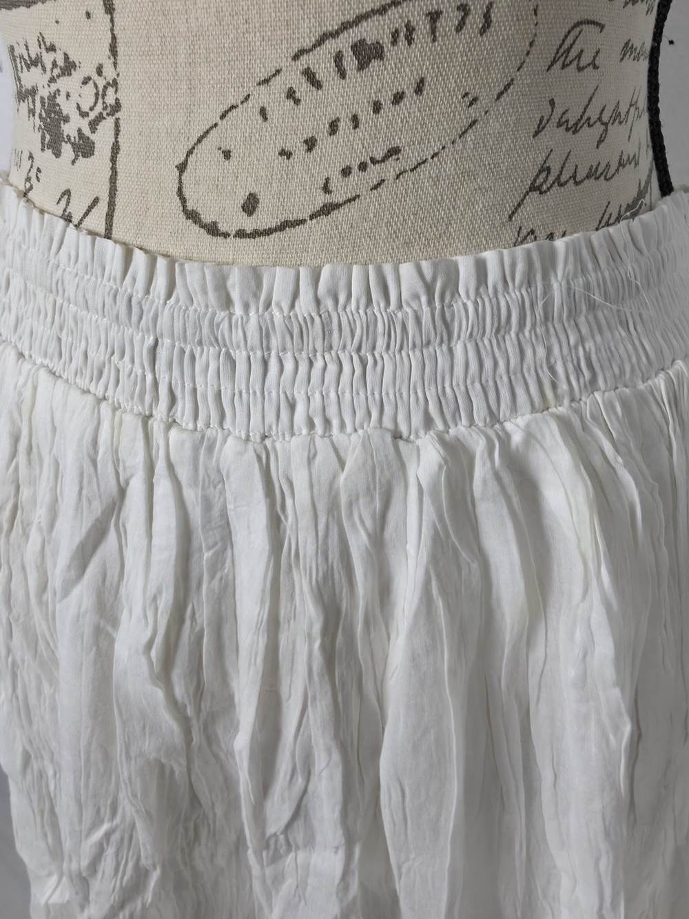 NWT Chaudry KC White Cotton Gauze Maxi Skirt Boho Peasant Festival Flowy - M - Picture 2 of 6
